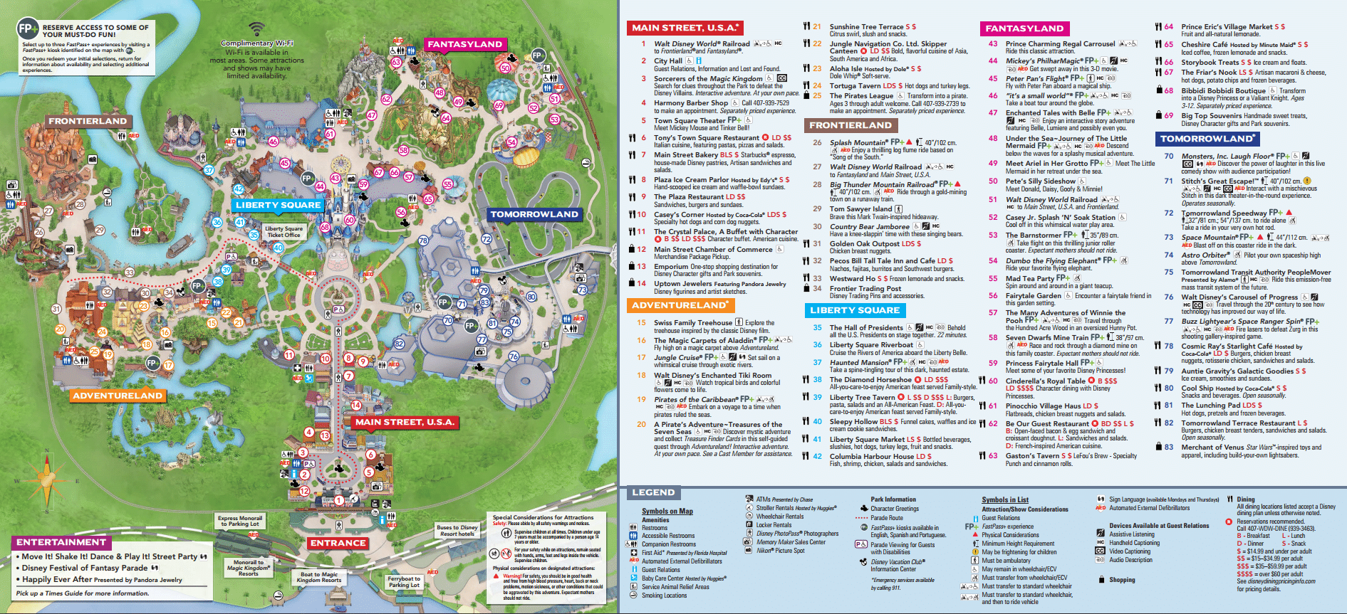 disney world magic kingdom ride map