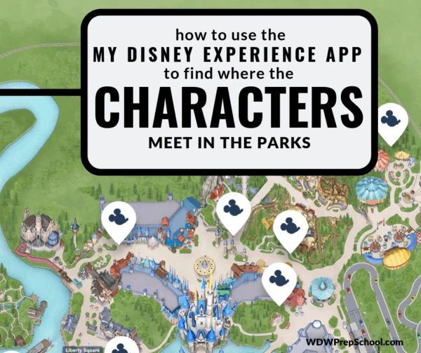 My Disney Experience App - how to find the characters