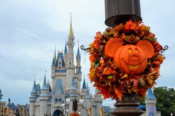 Pumpkin head at Cinderella Castle