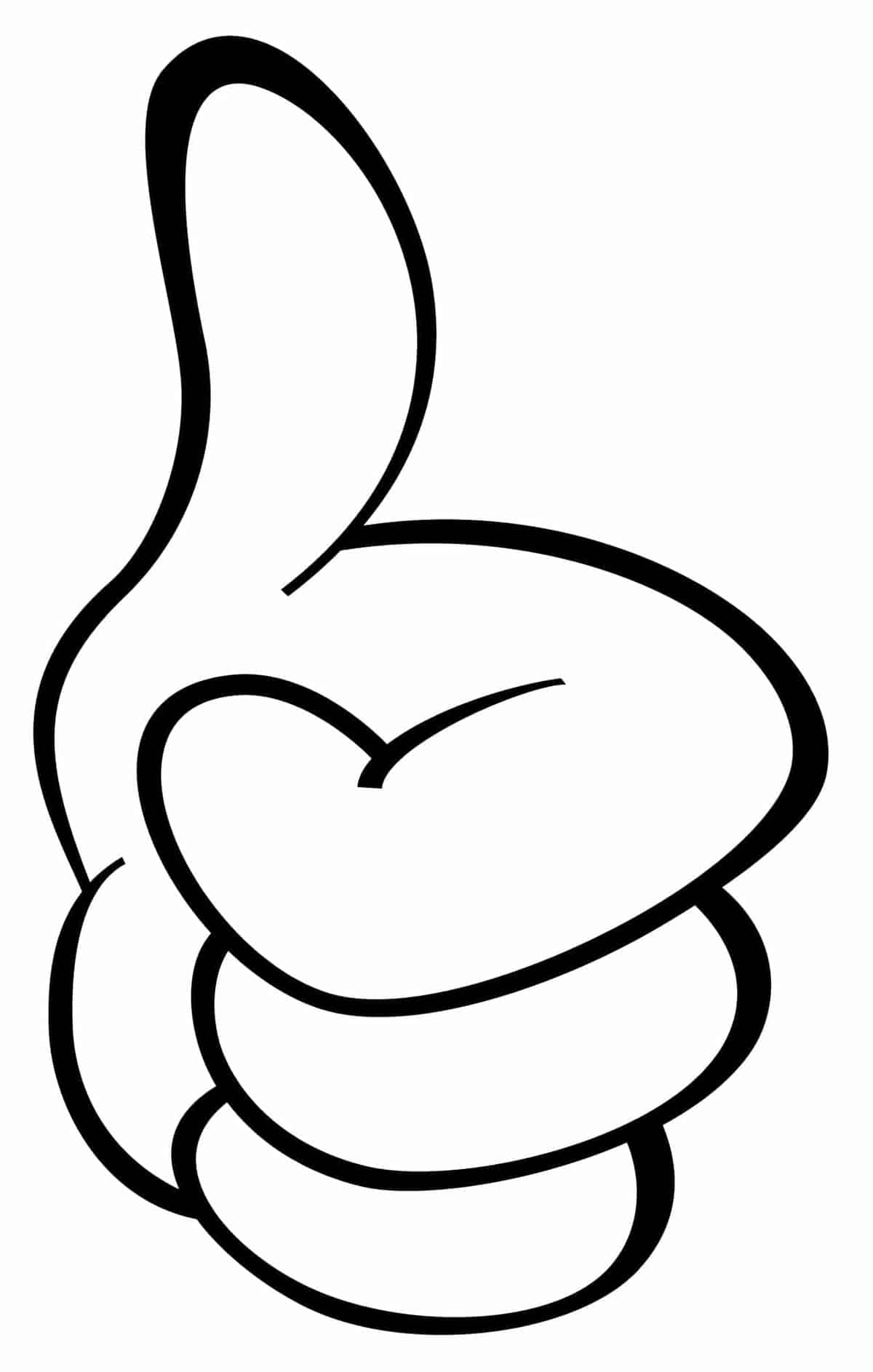 mickey mouse thumbs up clipart