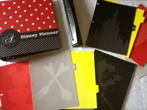 Disney binder planning workskeet