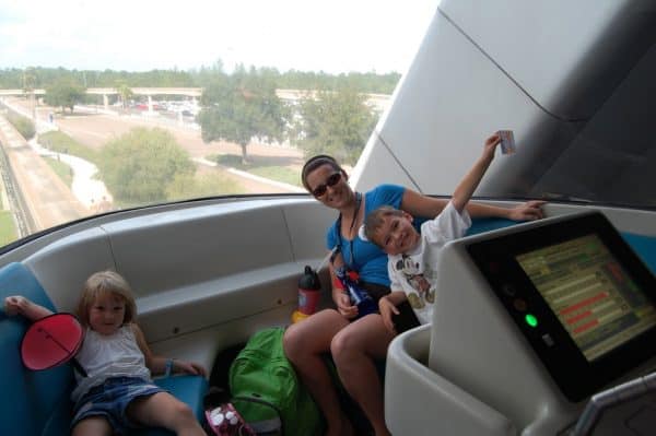 Riding front of monorail