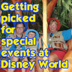 Getting picked for special events at Disney World graphic