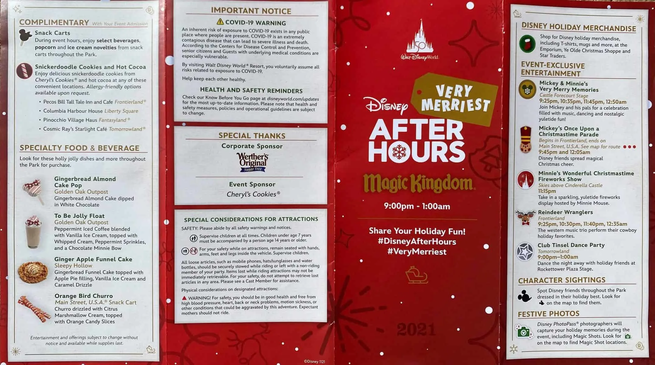 disney very merriest after hours guide map