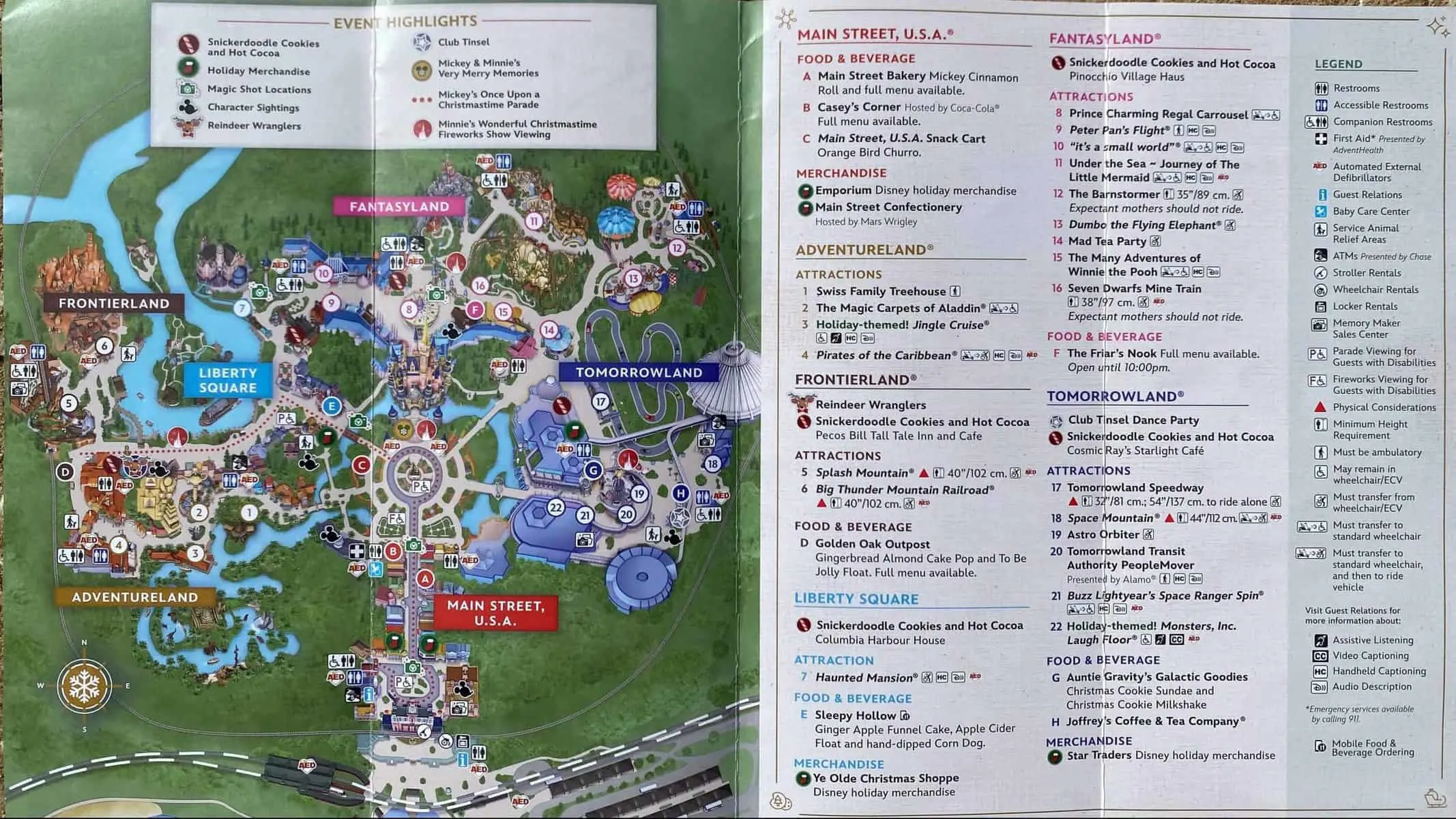 disney very merriest after hours guide map