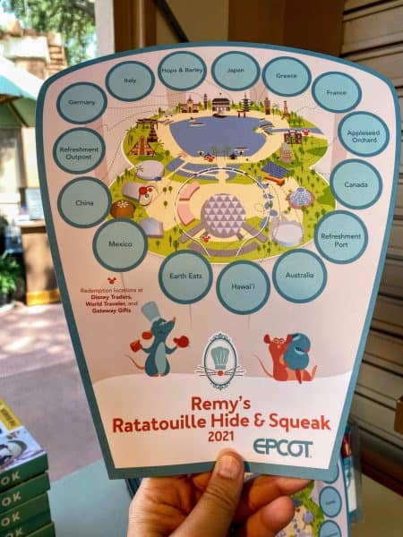 Remy's ratatouille hide and squeak map epcot food and wine