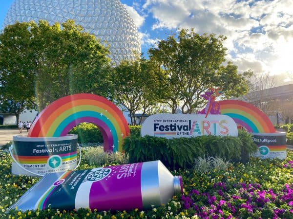 2022 epcot festival of the arts display entrance sign