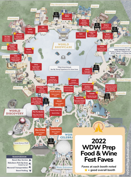 2022 epcot food and wine booths map