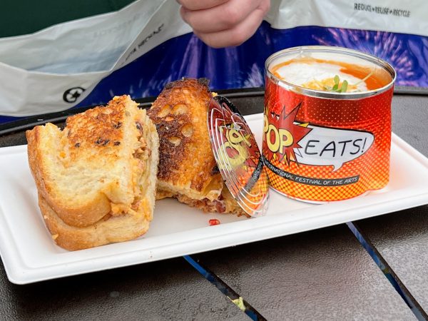 grilled cheese and tomato soup pop eats at festival of the arts 
