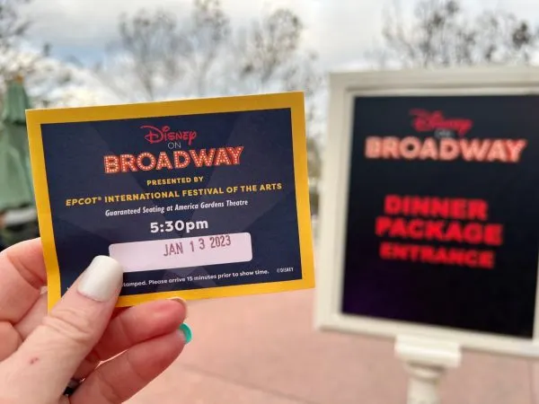 disney on broadway dining package