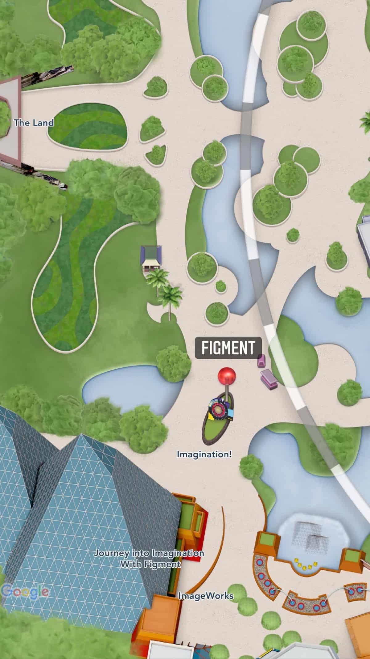 Epcot 2022 Flower and Garden Festival - Figment topiary map