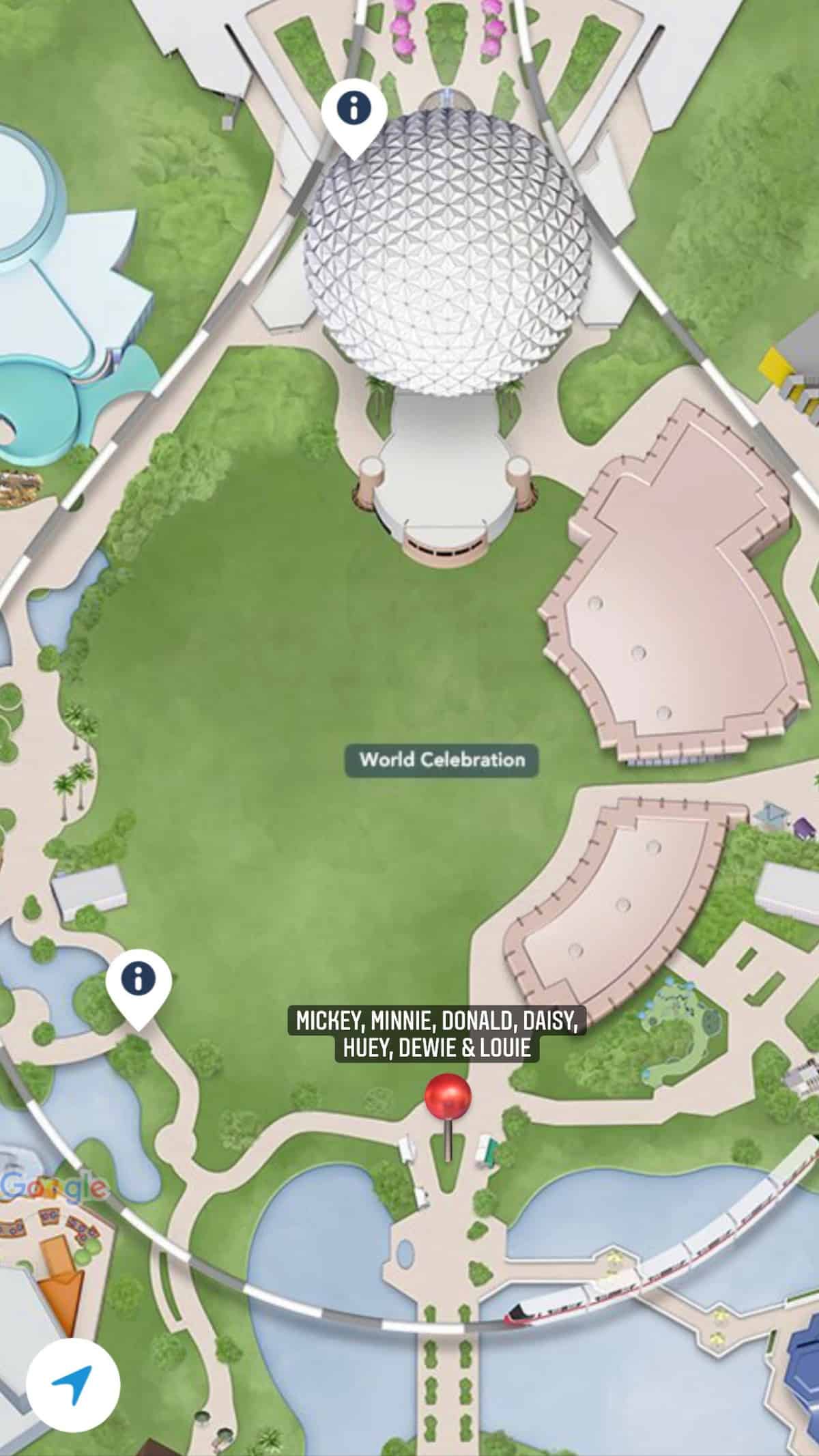 Epcot 2022 Flower and Garden Festival - Mickey Minnie Donald Daisy topiary map