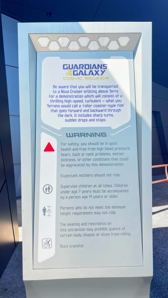 Guardians of the Galaxy warning