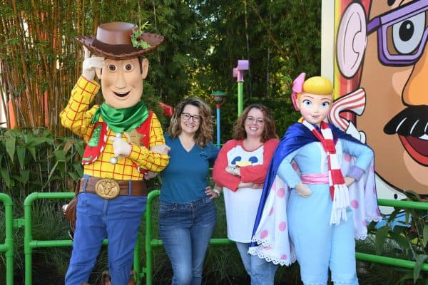 PhotoPass character photo with Woody and Bo Peep