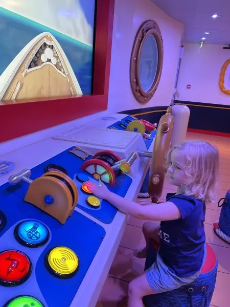 Navigating the ship in the Oceaneer Club on the Disney Wish