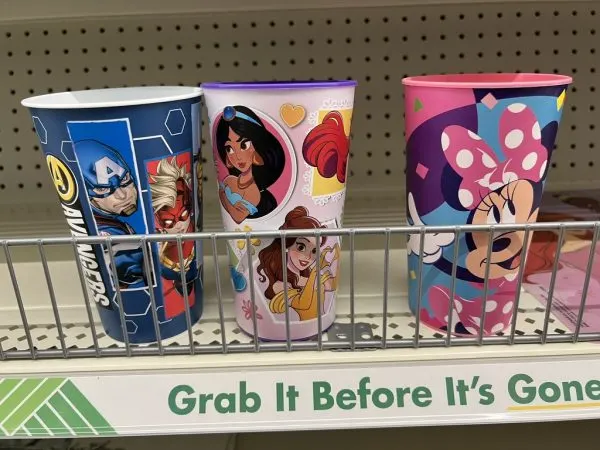 Disney character plastic cups