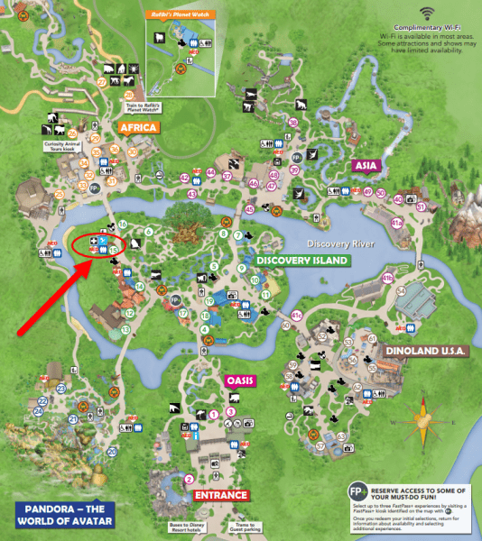 Map of Baby Care Center at Animal Kingdom