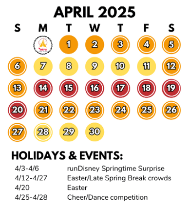 april 2025 crowd calendar