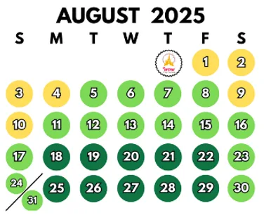 august 2025 crowd calendar