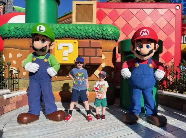 Casey's boys with Mario and Luigi

