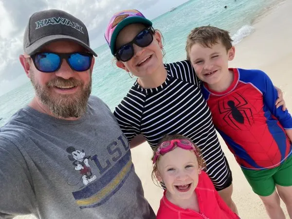 Erin and her family at Grand Cayman