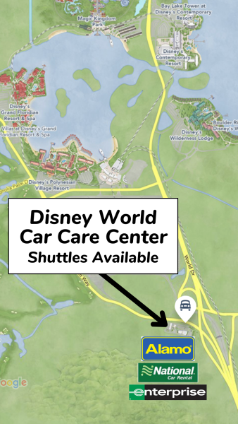 disney world car care center map