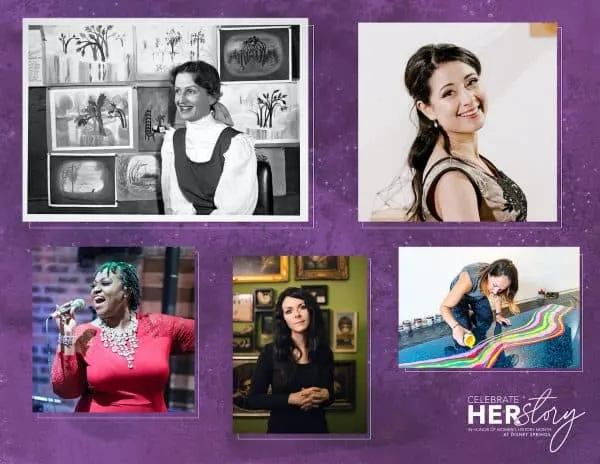 women artists for women's history month at disney springs