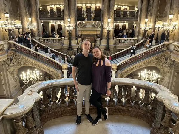 Maria and her husband at the Opera House
