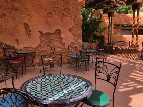 morocco pavilion outdoor seating - epcot