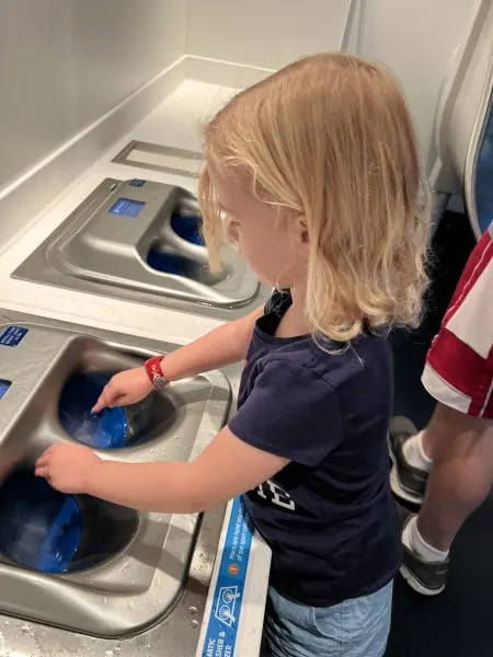 Automatic hand washer on the Disney Wish