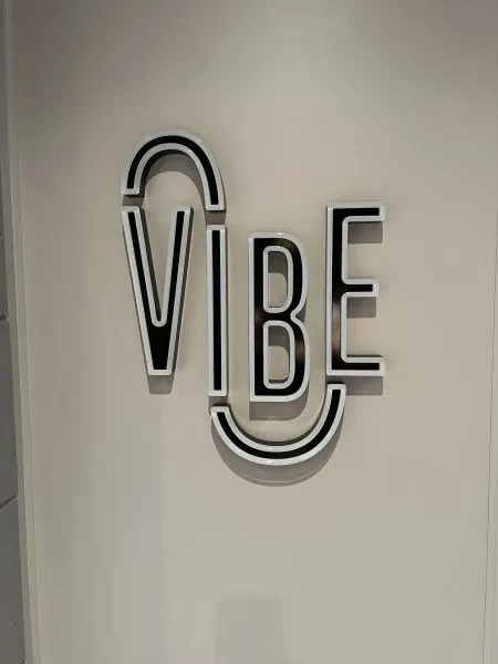 Entrance to Vibe sign on Disney Wish