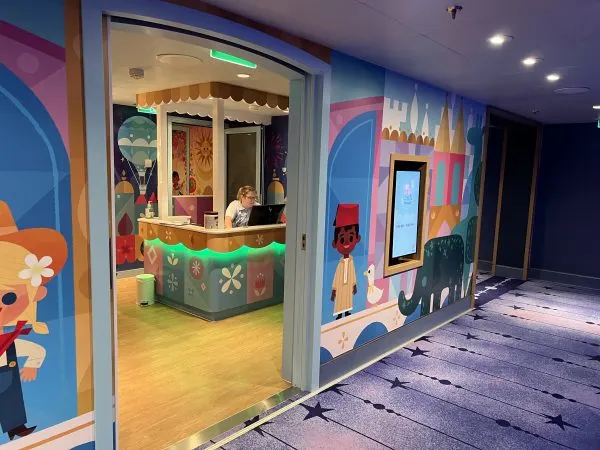 Entrance to it's a small world nursery on Disney Wish