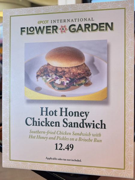 Hot Honey Chicken Sandwich menu 2024