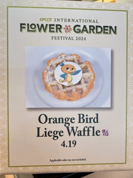 Orange Bird Liege Waffle menu 2024