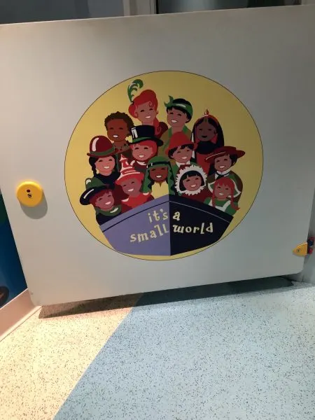 "it's a small world" nursery door