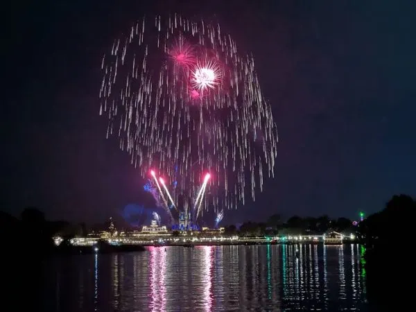 Fireworks above Cinderella Castle