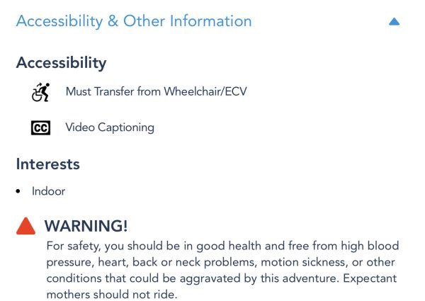 Test Track accessibility information