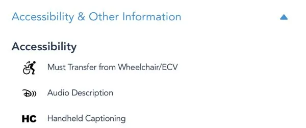 Na'vi River Journey Accessibility Information