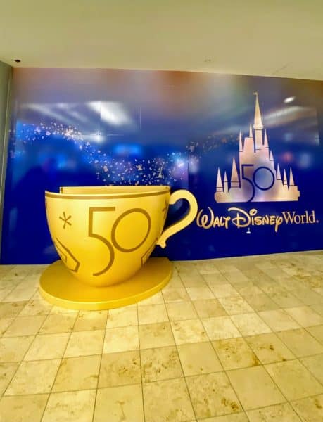 59th anniversary tea cup photo op orlando international airport