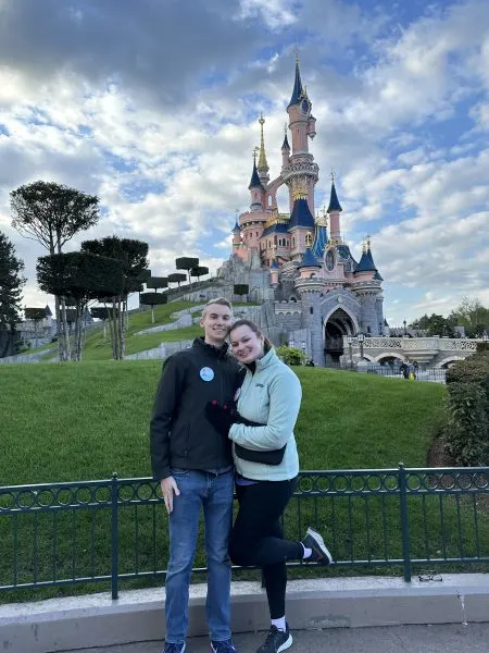 Maria and husband at Disneyland Paris