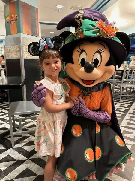 Jude's daughter with Halloween Mickey