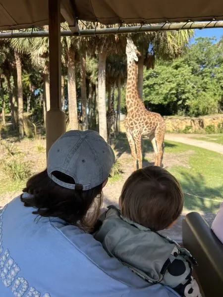 Kelly and her son on the Safari
