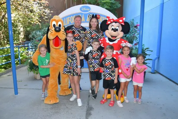 Kiley, husband, and all kids Minnie and Pluto