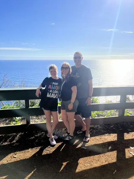 Stephanie and her family on the Road to Hana