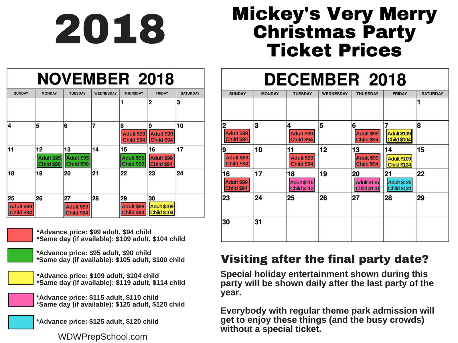 2019 Mickey&#39;s Very Merry Christmas Party (map, best dates, touring plan)