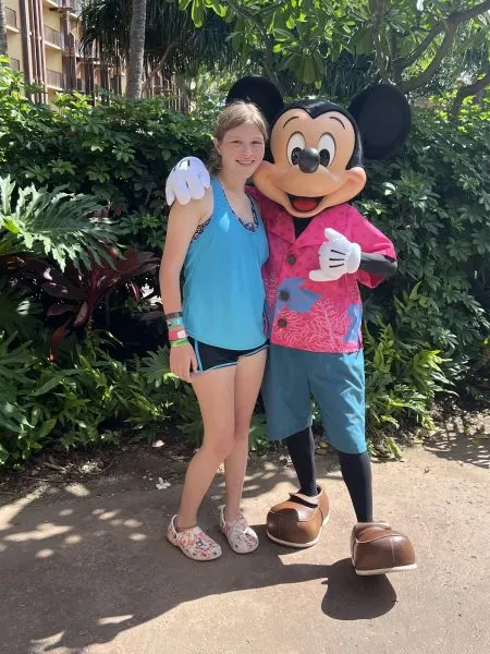 Stephanie's daughter with Mickey
