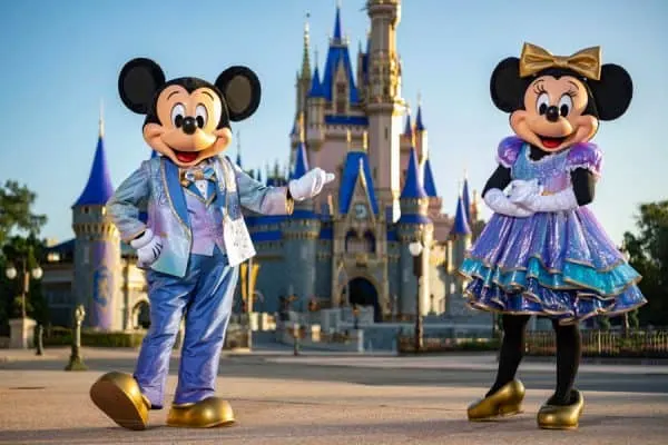 new 50th costumes for mickey and minnie