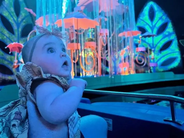 Nicole's daughter on it's a small world. 