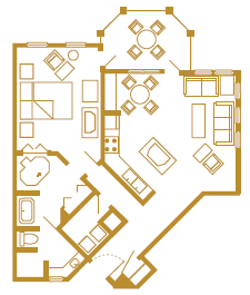 Old Key West 1 bedroom floor plan