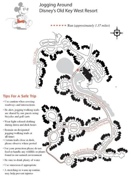 Old Key West Jogging Map